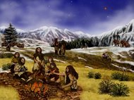 Неандертальцы у костра