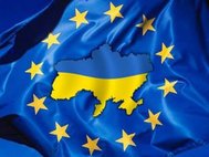 Флаг ЕС и Украины