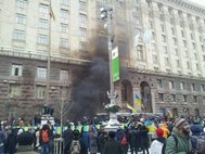 Силовики уезжают от здания мэрии Киева
