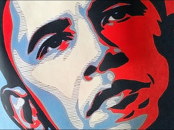 Постер с лицом Барака Обамы
