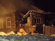 Пожар в деревне Васькино Сюсьминского района Удмуртии