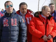 Дмитрий Медведев, Виталий Мутко и Владимир Путин