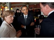 Барак Обама, Ангела Меркель и Дэвид Кемерон. Фото: пресс-служба Белого дома