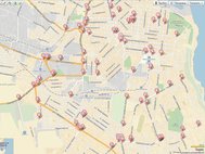 Карта объектов для блокирования в Одессе