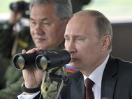 Владимир Путин на учениях российской армии
