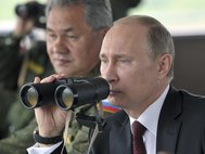 Владимир Путин на учениях российской армии