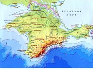 Физическая карта Крыма