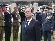 Франсуа Олланд в Нормандии