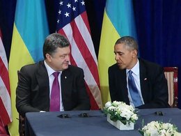 Барак Обама и Петр Порошенко, 4 июня 2014 г.