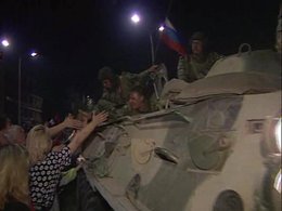 Российские десантники в Приштине в 1999 году