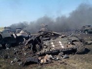 Уничтоженные залпами РСЗО подразделения 24 ОМБр и 79 ОАЭМБр ВС Украины