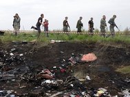 На месте катастрофы малайзийского «Боинга»