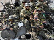 Бойцы вооруженных сил Украины