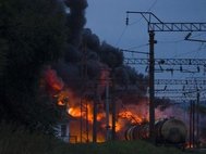 Пожар на станции «Городище»