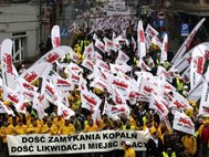 Протест польских шахтеров