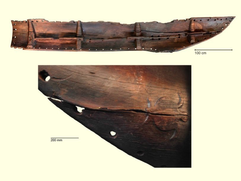 Фрагмент 600-летнего полинезийского каноэ