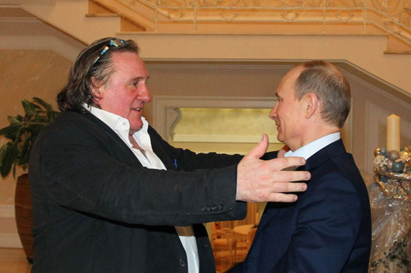 Жерар Депардье и Владимир Путин