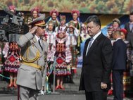 Петр Порошенко на Параде 24 августа в Киеве.