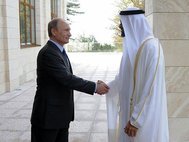 Владимир Путин с принцем Абу-Даби Мухаммедом Аль Нахайяном