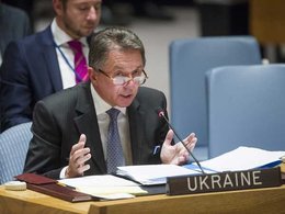 Юрий Сергеев, постоянный представитель Украины при ООН, обращается к Совету Безопасности