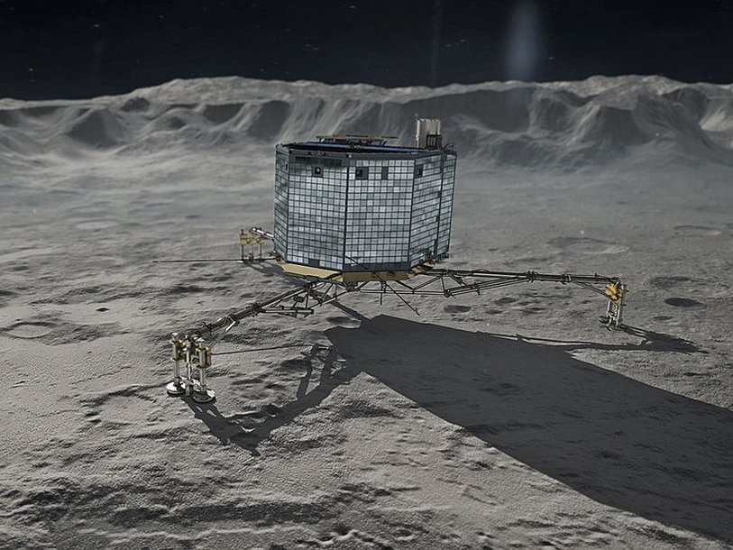 Так может выглядеть модуль Philae на поверхности кометы