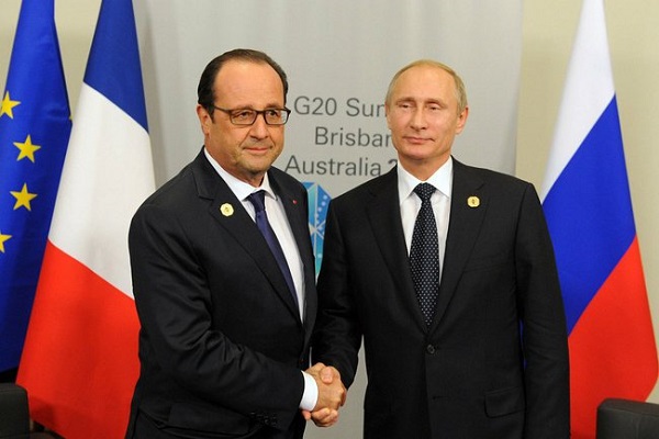 Франсуа Олланд и Владимир Путин саммит G20