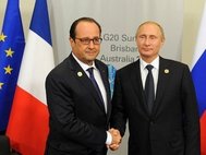 Франсуа Олланд и Владимир Путин саммит G20
