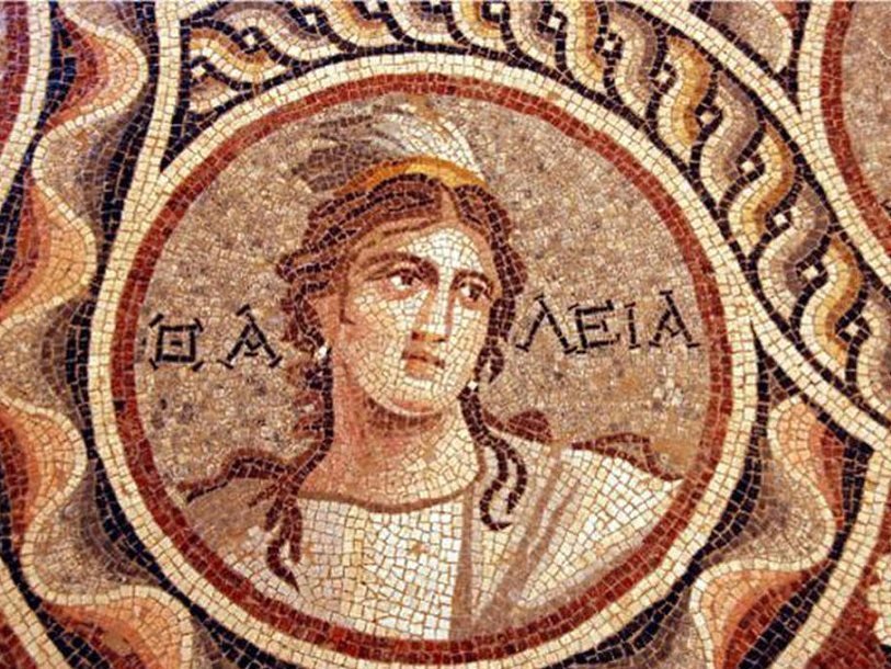 Фрагмент мозаики с девятью музами. Талия