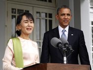 Аун Сан Су Чжи и Барак Обама
