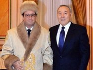 Франсуа Олланд и Нурсултан Назарбаев