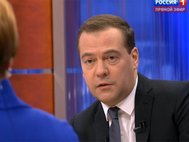 Дмитрий Медведев во время «Разговора с премьер-министром»