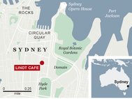 Местоположение кафе Lindt в Сиднее