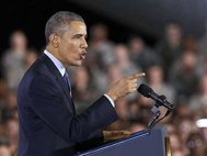 Барак Обама на военной базе в штате Нью-Джерси