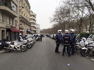 Полиция на месте происшествия в Париже