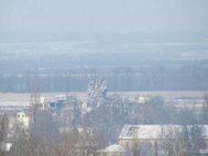 Разрушенная диспетчерская вышка в аэропорту Донецка