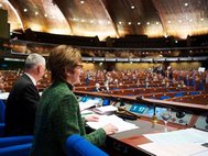 Президент ПАСЕ Анн Брассер на сессии Парламентской ассамблеи