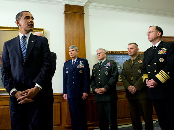Барак Обама в Комитете начальников штабов США