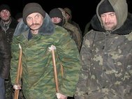 Пленные украинские военные в Дебальцево