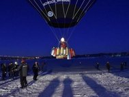 Полет Федора Конюхова на воздушном шаре
