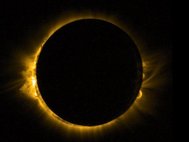 Снимок солнечного затмения 20 марта, сделанный спутником Proba-2. Фото: ESA/Proba-2