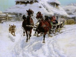 Ярослав Весин, «Поездка на санях», 1896