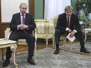 Владимир Путин и Дмитрий Песков