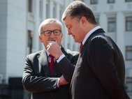 Жан-Клод Юнкер и Петр Порошенко на Саммите ЕС-Украина