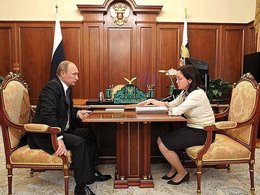 Владимир Путин и Эльвира Набиуллина. Фото: Пресс-служба Президента РФ