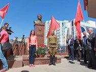 Открытие памятника Сталину в Липецке