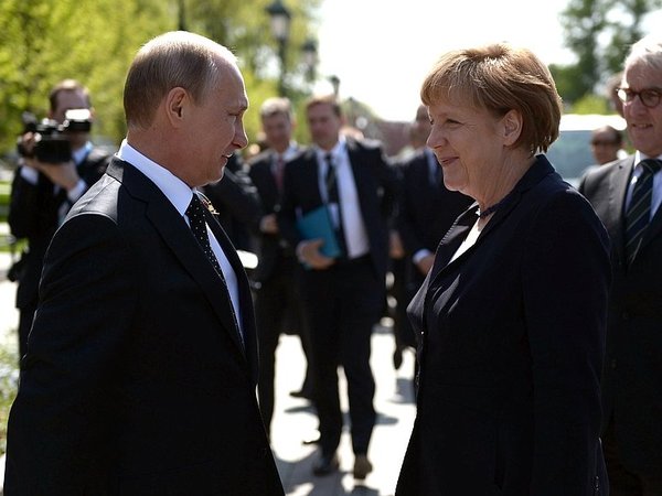 Владимир Путин и Ангела Меркель