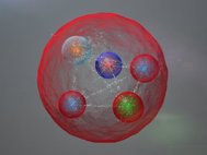Возможный вариант связи кварков внутри пентакварка