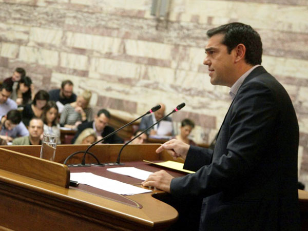 Алексис Ципрас в парламенте Греции