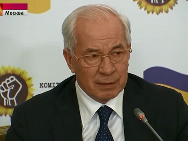 Николай Азаров на пресс-конференции в гостинице "Украина" (Москва)