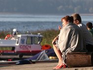 Столкновение вертолета и гидроплана на Истринском водрхранилище